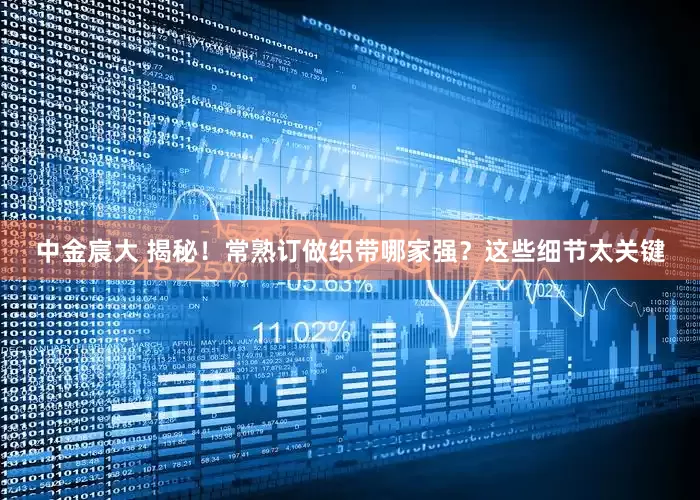 中金宸大 揭秘！常熟订做织带哪家强？这些细节太关键